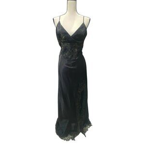 Bicici Prom Cocktail Dress Empire Waist Sequin Beaded Lace Over Lay Womens L